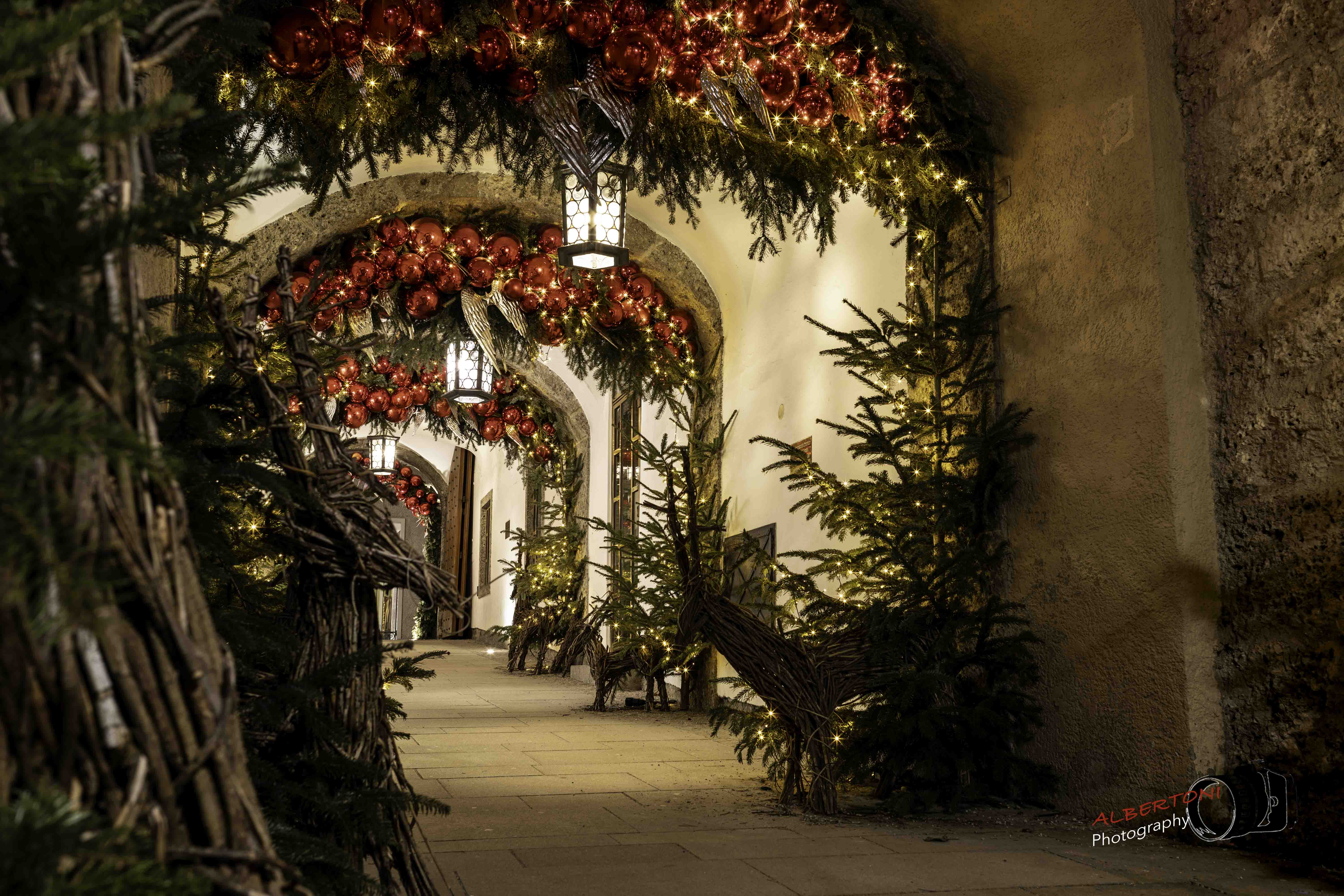 Salzburg by night, Salzburgerland, Austria, Christmasvibes