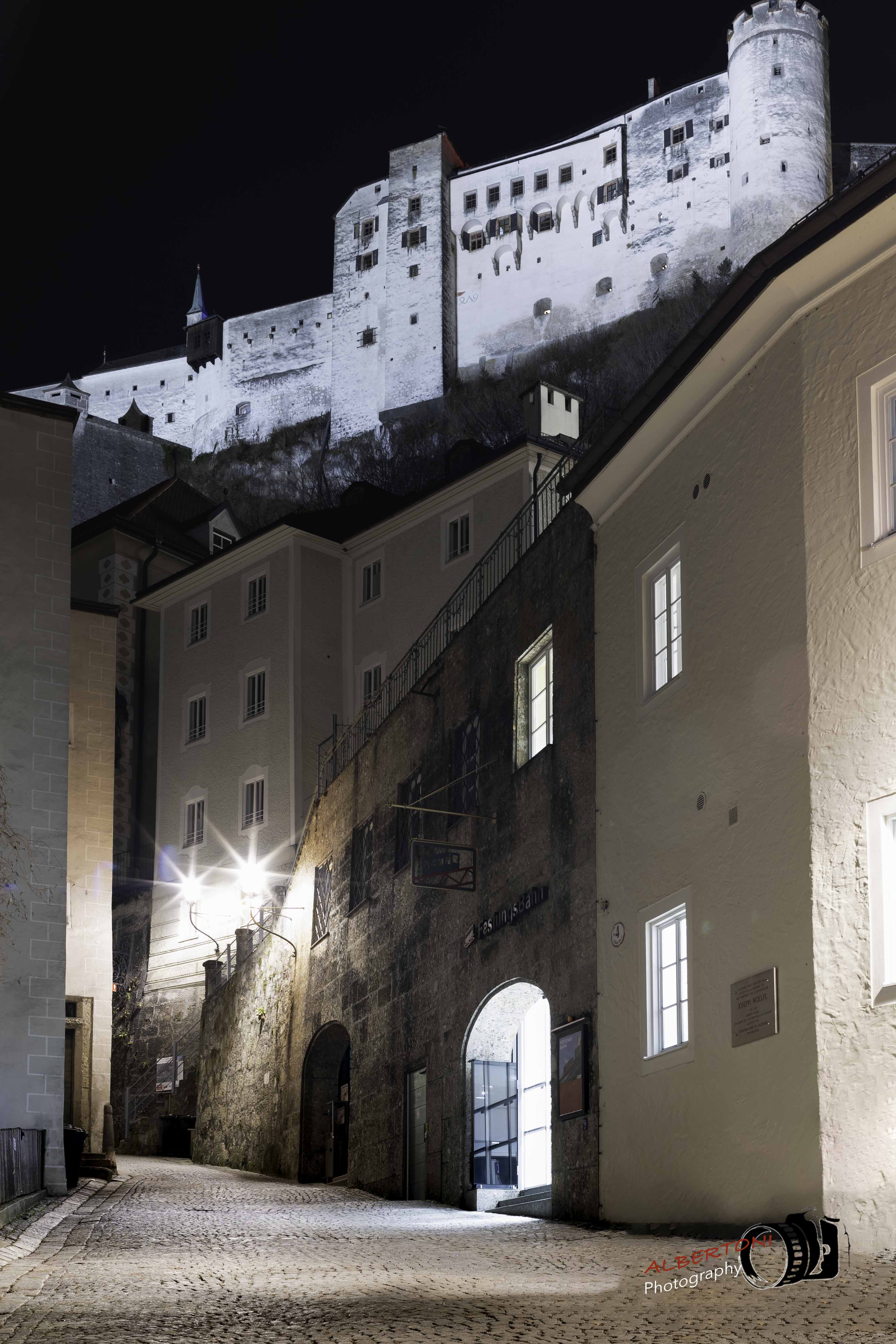Salzburg by night, Salzburgerland, Austria, Christmasvibes