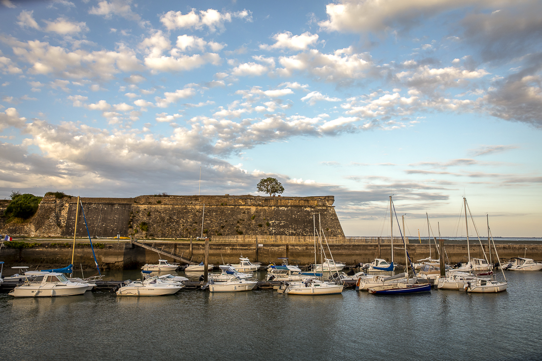 Château d'Oléron, mura, porto, Charente-Maritime, France